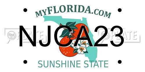 NJCA23 Florida License Plate