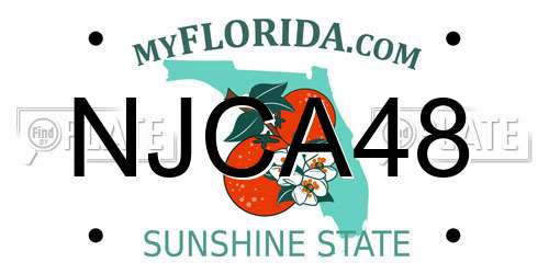 NJCA48 Florida License Plate