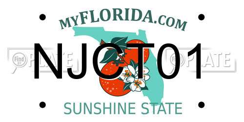 NJCT01 Florida License Plate
