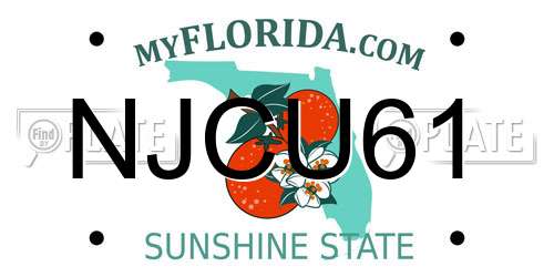 NJCU61 Florida License Plate