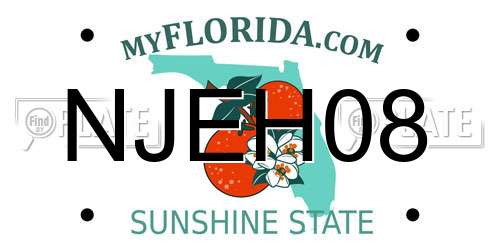 NJEH08 Florida License Plate