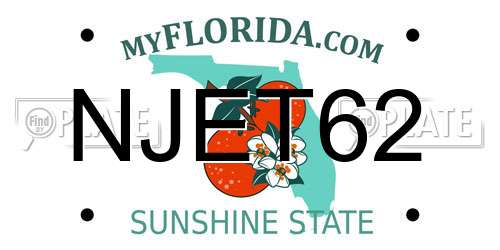 NJET62 Florida License Plate