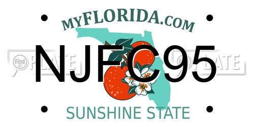 NJFC95 Florida License Plate
