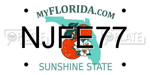 NJFE77 Florida License Plate