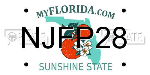 NJFP28 Florida License Plate
