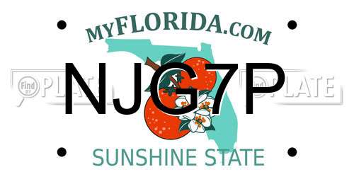 NJG7P Florida License Plate