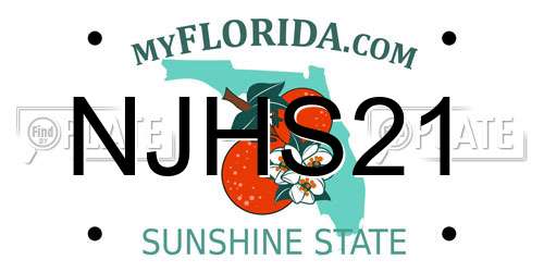 NJHS21 Florida License Plate