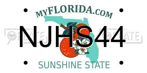 NJHS44 Florida License Plate