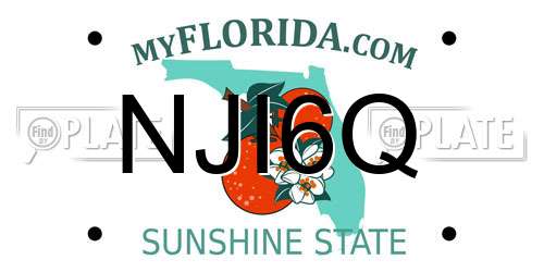 NJI6Q Florida License Plate