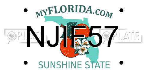 NJIF57 Florida License Plate