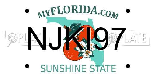 NJKI97 Florida License Plate