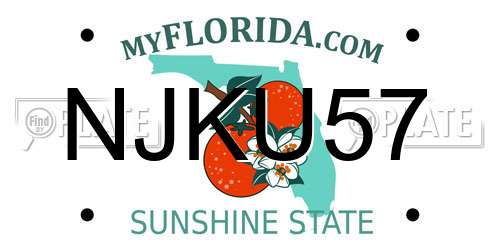 NJKU57 Florida License Plate