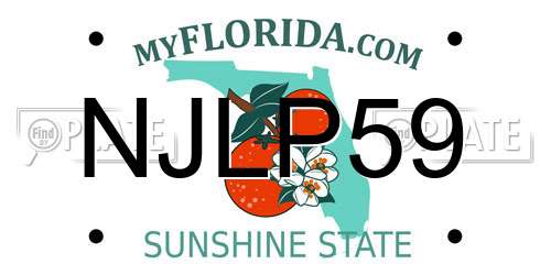 NJLP59 Florida License Plate