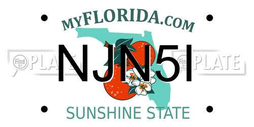 NJN5I Florida License Plate