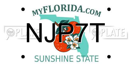 NJP7T Florida License Plate