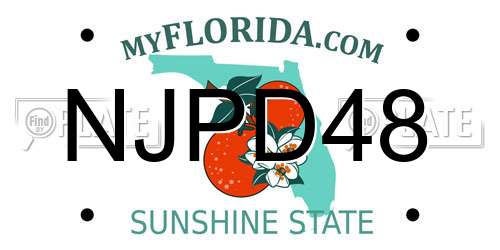 NJPD48 Florida License Plate