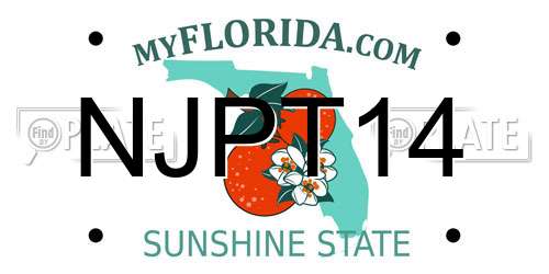 NJPT14 Florida License Plate