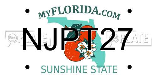 NJPT27 Florida License Plate