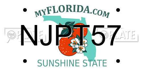 NJPT57 Florida License Plate
