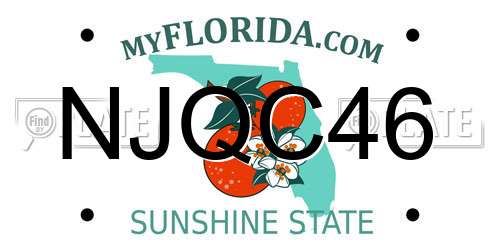 NJQC46 Florida License Plate