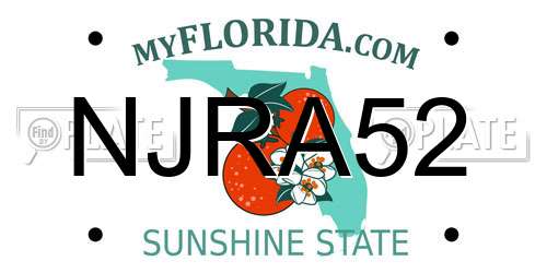 NJRA52 Florida License Plate