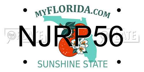 NJRP56 Florida License Plate