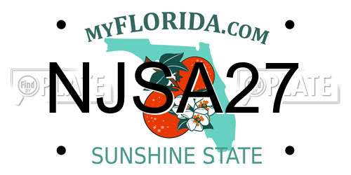 NJSA27 Florida License Plate