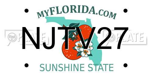 NJTV27 Florida License Plate