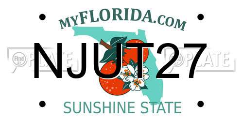 NJUT27 Florida License Plate
