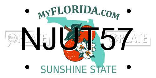 NJUT57 Florida License Plate