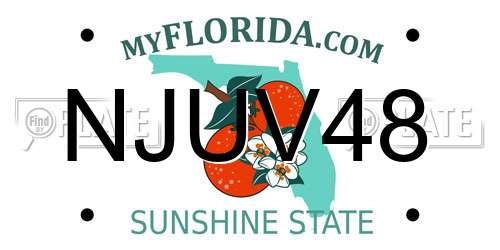 NJUV48 Florida License Plate