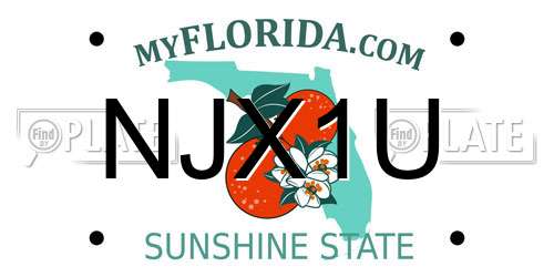 NJX1U Florida License Plate