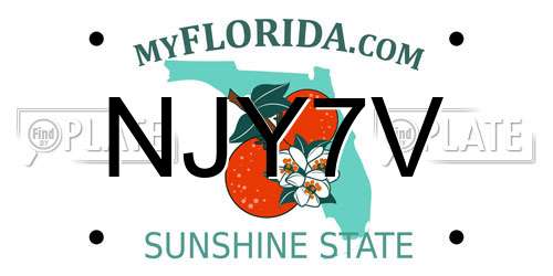 NJY7V Florida License Plate