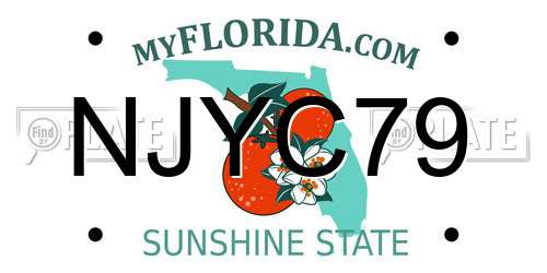 NJYC79 Florida License Plate