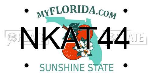 NKAT44 Florida License Plate