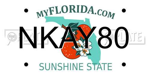 NKAY80 Florida License Plate