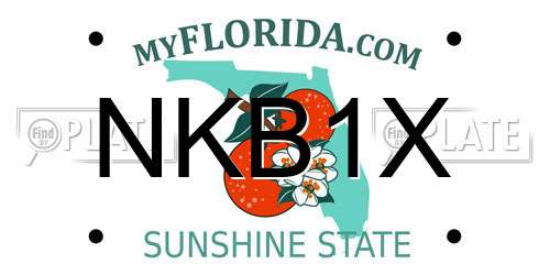 NKB1X Florida License Plate