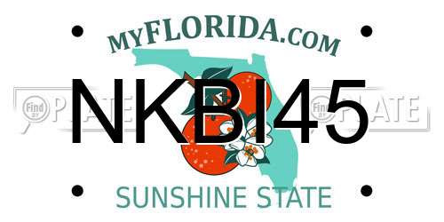 NKBI45 Florida License Plate