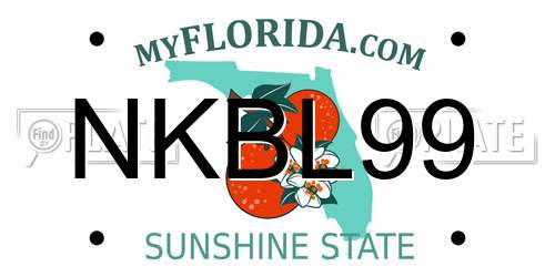 NKBL99 Florida License Plate