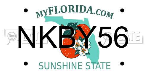 NKBY56 Florida License Plate