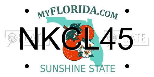 NKCL45 Florida License Plate