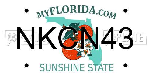 NKCN43 Florida License Plate