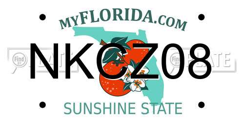 NKCZ08 Florida License Plate