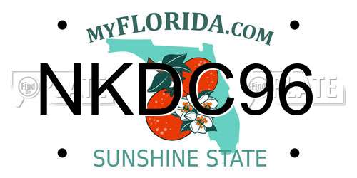 NKDC96 Florida License Plate