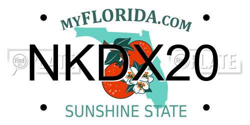 NKDX20 Florida License Plate