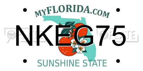 NKEG75 Florida License Plate