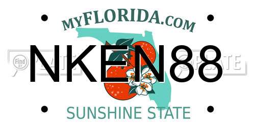 NKEN88 Florida License Plate