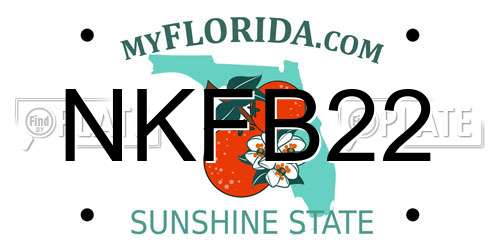 NKFB22 Florida License Plate