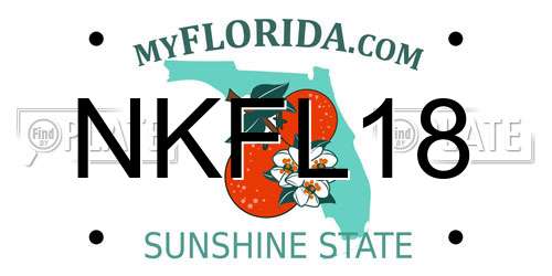 NKFL18 Florida License Plate