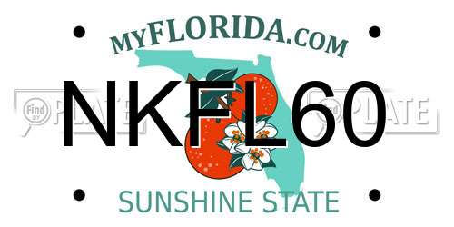 NKFL60 Florida License Plate